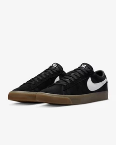 DC7695-004 Nike SB Blazer Low Pro GT PRM Black White (Men's) - Picture 1 of 9