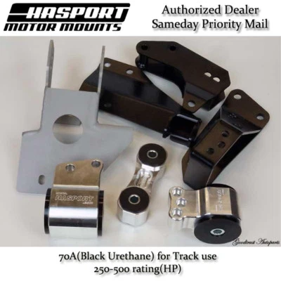 Kit de montaje intercambiable Hasport Mounts doble altura K20 K24 para 88-91 Civic/CRX EFK2-70A Foto 1 de 2