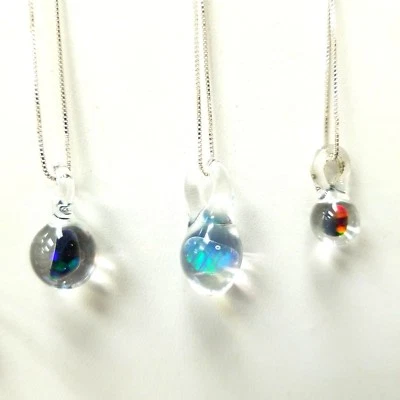 Lágrima de vidrio recubierta de lágrima natural ópalo piedras preciosas cristal colgante joyería   Foto 1 de 2