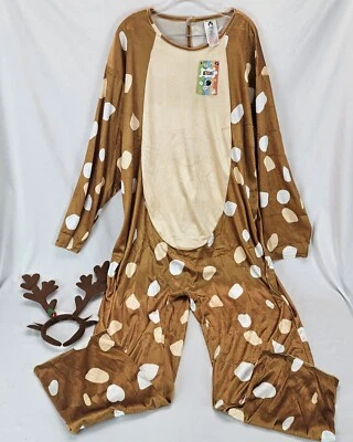 Adult Deer Costume Reindeer Outfit, Women Men Christmas Sz XXL - Image 1 of 4