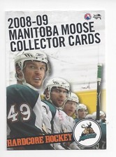 2008-09 Manitoba Moose checklist card w/ Alexandre Bolduc (Nottingham Panthers)