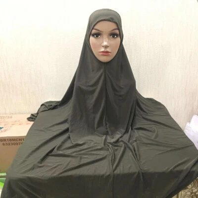 Mujeres Musulmanas Largo Hiyab Bufanda Una Pieza AI Amira Abayas Khimar Oración Islámica Foto 1 de 4