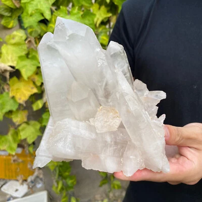 3.5lb Natural Clear White Quartz Crystal Cluster Rough Healing Specimen - Image 1 of 4