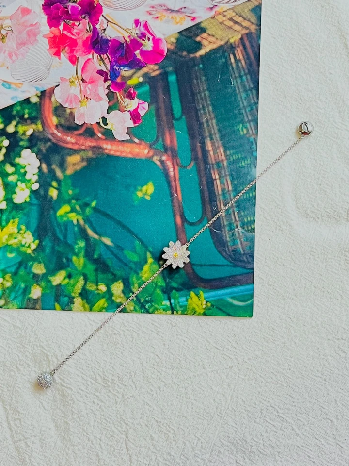 Brazalete Swarovski Remix Flor Margarita Amarillo Cristales Rodio M Nuevo con Etiquetas Foto 1 de 4