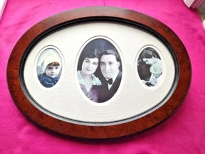 Marco de fotos Victorian Family Memories madera maciza, parte posterior de terciopelo mate corte biselado - Imagen 1 de 1