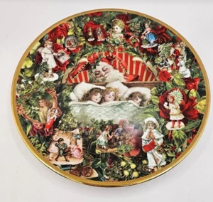 John Grossman "With Visions Of Sugar Plums" viktorianischer Weihnachtsteller -- signiert - Bild 1 von 3