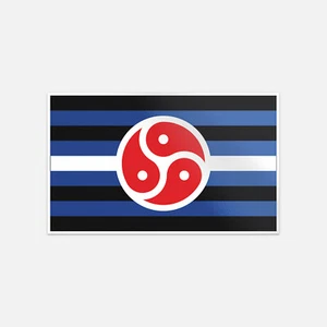 Calcomanía pegatina de vinilo con bandera triskelion de coche con bandera BDSM Rights - Imagen 1 de 1