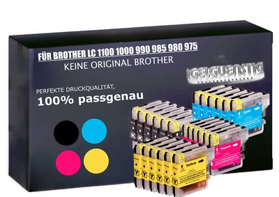 24 Druckerpatronen kompatibel für Brother LC980 LC1100 DCP145C DCP195 MFC5890CN  - Bild 1 von 4