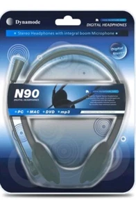 Brand New Sealed Dynamode N90 Stereo Headphones with boom Mic PC/MAC VoIP Ready - Picture 1 of 6