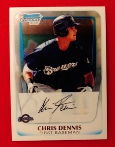 Chris Dennis Autograph Rookie Card 1st Bowman Chrome                      #BCP 2