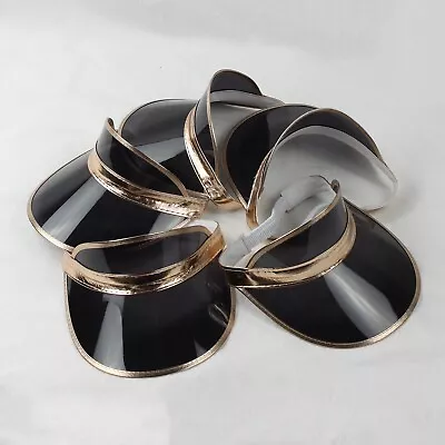 5x Schildmütze DEFEKT mit Fehler Retro Poker Visor schwarz goldrose gold rose - Bild 1 von 4
