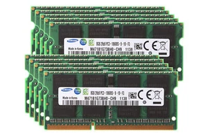 80GB Samsung Lot 10X 8GB DDR3 1333MHz PC3-10600S 204PIN SODIMM Laptop RAM Memory - Picture 1 of 8