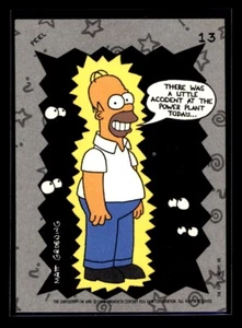 POWER PLANT ACCIDENT Homer Simpson 1990 Topps The Simpsons Sticker #13 C5 - Picture 1 of 2