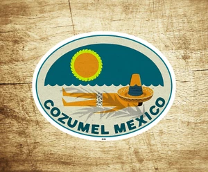 Cozumel Mexico Vintage Travel Sticker Decal 3.75" Laptop Bumper - Picture 1 of 1