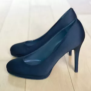 Zapatos de tacón de aguja Stuart Weitzman plataforma talla 7,5 negros hechos en España nuevos con etiquetas - Imagen 1 de 9