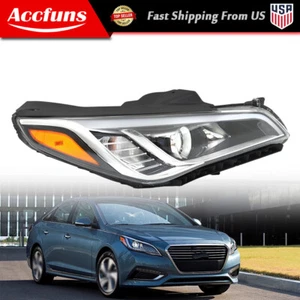 Faro apto para Hyundai Sonata 2015-2017 faro lado pasajero claro derecho - Imagen 1 de 12