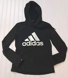 New Adidas Women's Size XS Black & White Hoodie Sweatshirt - Bild 1 von 6