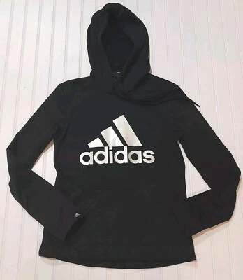 New Adidas Women's Size XS Black & White Hoodie Sweatshirt - Image 1 of 4
