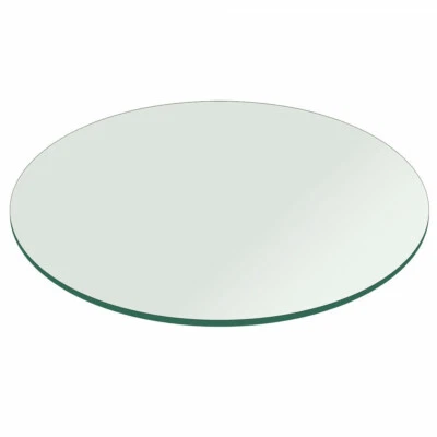 Glass Table Top Round Replacement Dining Table 18" 1/4 Thick Tempered Flat Edge - Image 1 of 4