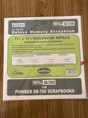 Álbum de recortes de memoria PIONEER Deluxe 11 1/4 × 11 3/4" recargas SB-700R (25 páginas) Foto 1 de 2