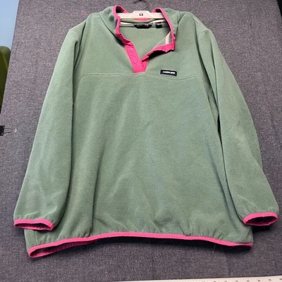 Sudadera Lands End para mujer talla 2X verde oliva polar manga larga cuarto de presión Foto 1 de 4