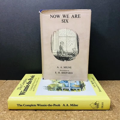A A Milne Books x 2 Lot Complete Winnie The Pooh Now We Are Six Hardcover Bundle - image 1 of 4