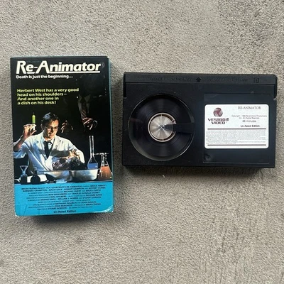Re-Animator Betamax Stuart Gordon Unrated Horror Vestron Video (Beta Not VHS) - Image 1 of 4