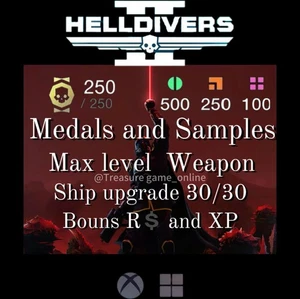 HELLDIVERS 2 Medals /Samples XP R$ MAX ship upgrade⭐ Carry run⭐Cheap and Fast - Picture 1 of 1