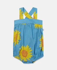 Stella McCartney Kids - Mameluco de algodón con estampado de girasol azul bebé, talla 9M, nuevo con etiquetas - Imagen 1 de 5