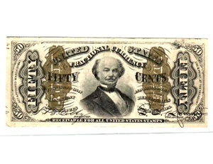 50 CENT (FE-1334) "FESSENDEN FRACTIONAL" 1800'S (FR-1334) "GREENBACK" CRISPY!!!! - Picture 1 of 2