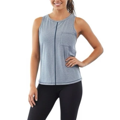 Camiseta sin mangas Lucy para mujer elegante sin mangas azul Chipre a rayas entrenamiento gimnasio S deportiva Foto 1 de 4