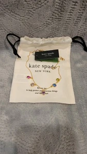 Kate Spade Bubbly Bezel Multi Color Frontal Necklace NWT $98 Dust Bag - Picture 1 of 3