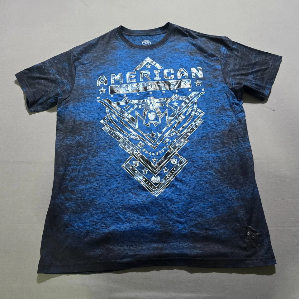 American Fighter Hombre Camiseta Atlética MMA 2XL Negro Azul Foto 1 de 4