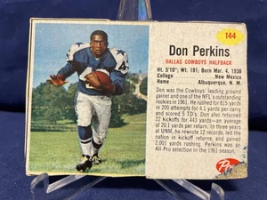 1962 Post Dallas Cowboys #144 Don Perkins - Picture 1 of 2