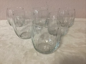 Menge 6 klare Optik Panel gerippt Libbey? Crisa? Kurzglas - bitte lesen - Bild 1 von 10