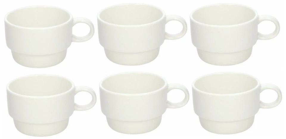 Tognana Chic, set 6 tazza the/cappuccino cl 22, impilabile, fine bone china - Immagine 1 di 1