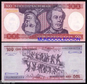 BRASIL BRAZIL 100 cruzeiros 1984 Pick 198 b SC / UNC - Imagen 1 de 1