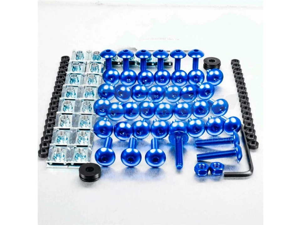 PRO-BOLT FYA400B BLUE FAIRING SCREW KIT ERGAL YAMAHA R1 2004-2005-2006 OIF - Image 1 of 1