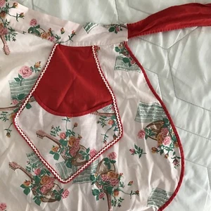 Apron Waist Skirt Kitchen Tie Back  MCM Retro Mandolin Sheet Music Vintage - Picture 1 of 8