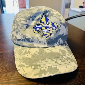 LSU Tigers Combat Camo OSFA Hat Cap Logo Eye Of The Tiger Fleur De Lis Rothco - Picture 1 of 7