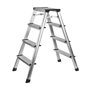 Alu Klapptritt Trittleiter Mehrzweckleiter Doppeltritt Leiter Tritt 2 x 4 Stufen - Bild 1 von 4