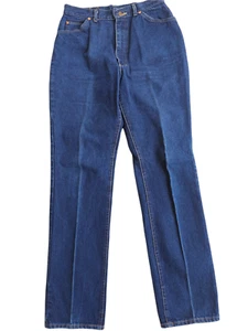 VTG LEE Women's Dark Blue 5 Pocket High Rise Jeans Size 16; 28 x 33 Made In USA - Picture 1 of 11
