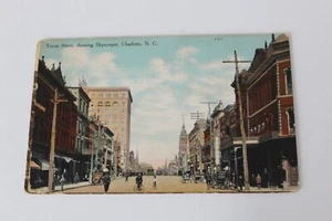 Estampilla de 1 centavo Tryon St Showing CharoletteGreen Franklin 1909 - Imagen 1 de 3