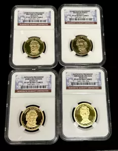 Lot of 4 - NGC PF 69 Ultra Cameo - Presidential One Dollar $1 Coins - 2010 S - Picture 1 of 2