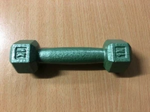 Pair of 1kg Dumbbells - Hex - Cast Green Finish - Picture 1 of 1