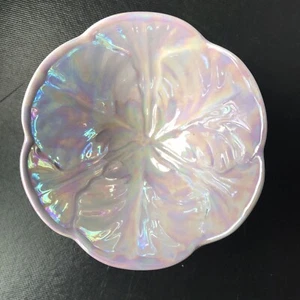 Beswick cabbage leaf sundae ice cream dish lavender Lustreware - Picture 1 of 3