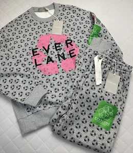 Everlane The ReTrack Completo Girocollo e Joggers Donna XS Small Grigio Riciclo - Foto 1 di 15