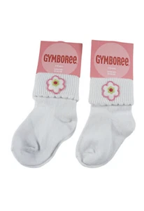 Lote de calcetines con flores divertidos de primavera Gymboree vintage para niñas 3-12 meses 2 piezas nuevos con etiquetas - Imagen 1 de 4
