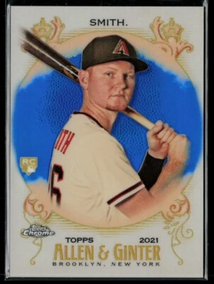 2021 Topps Allen & Ginter Chrome Blue Refractor #294 Pavin Smith RC 096/150 - Image 1 of 2