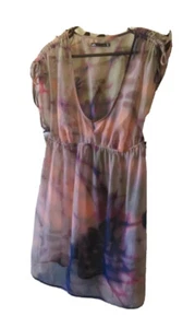 Vintage DOTTI Ladies Sleeveless Polyester Multicoloured Dress Size 10 G Cond - Picture 1 of 5